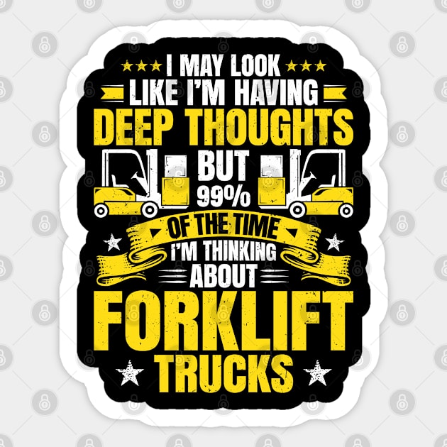 Forklift Operator Forklift Driver Forklift Truck Sticker by Krautshirts